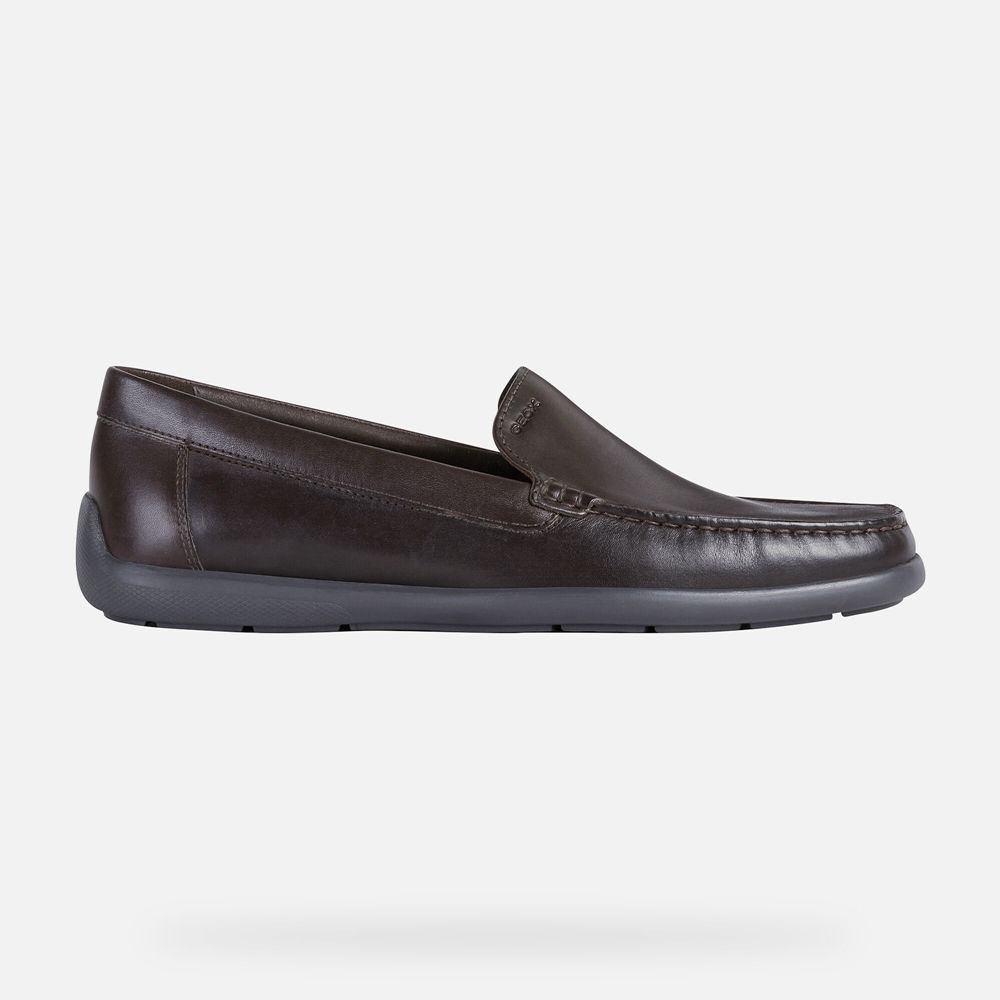 Geox Erkek Loafers Koyu Kahverengi - Devan - SCI-243976